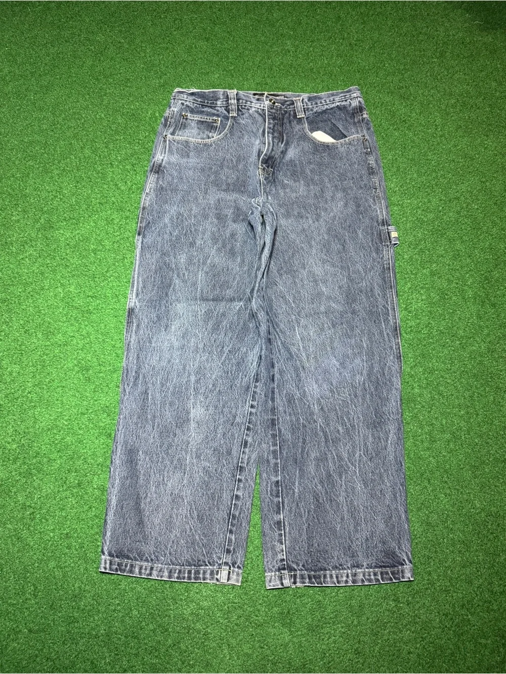 Vintage 90s Y2K Southpole Baggy Carpenter Jeans, Ghetto Hip Hop Pants 38x30